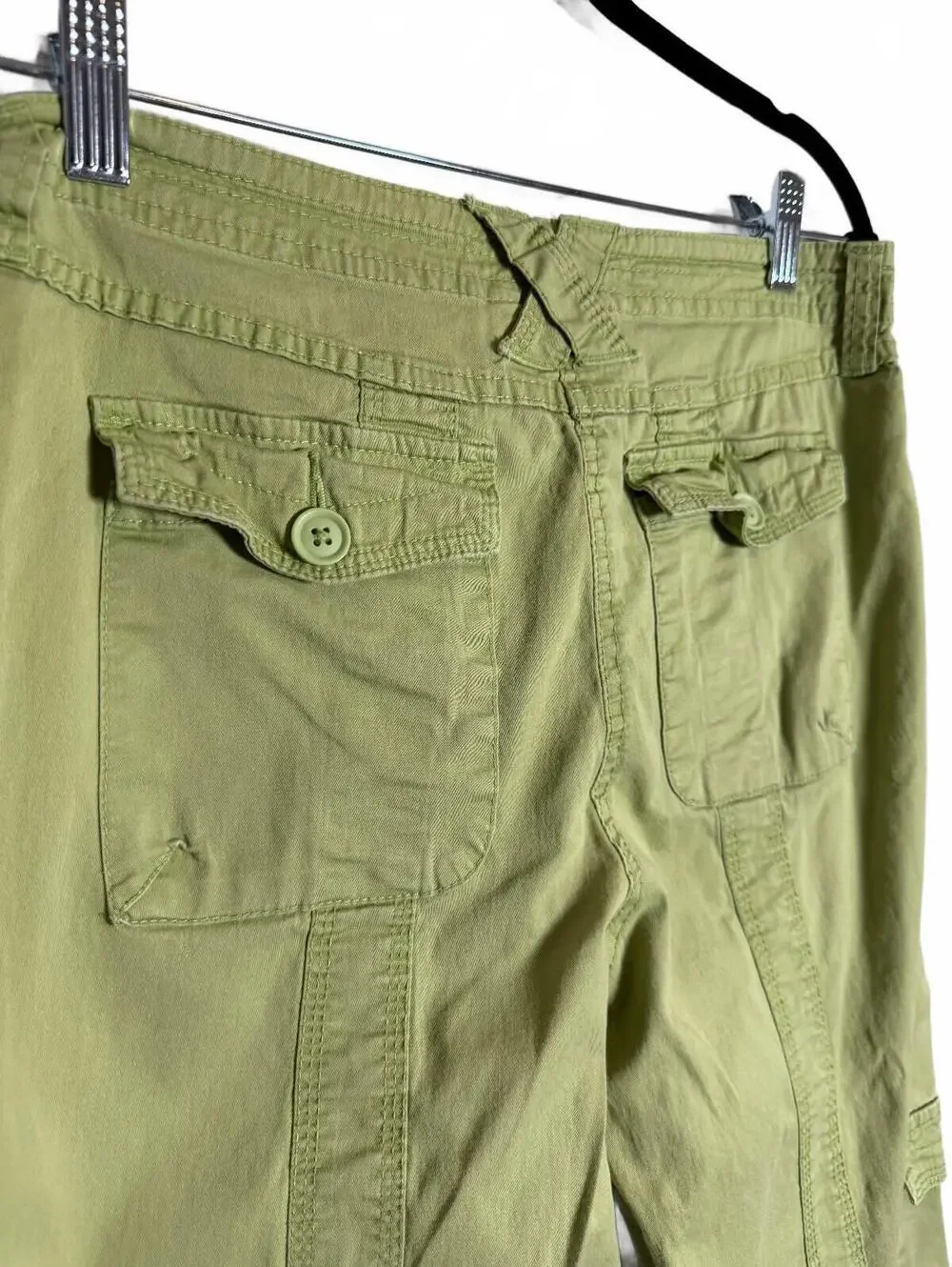 Vintage Y2K Green Cropped Cargo Pants